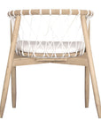 Sumbe Timber Dining Chair | White Seat Cushion