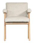 Buhle Upholstered Armchair with Timber Legs Natural