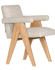 Buhle Upholstered Armchair with Timber Legs Natural