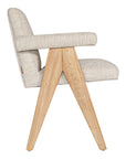 Buhle Upholstered Armchair with Timber Legs Natural