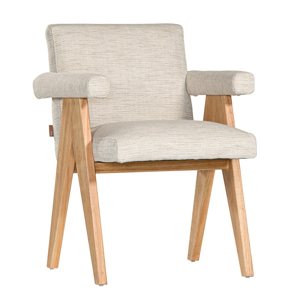 Buhle Upholstered Armchair with Timber Legs Natural - KULALA Living