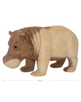 Hand Carved Large Timber Hippo Sculpture Natural