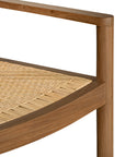 Chateau Teak Armchair with Woven Rattan Seat