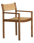 Chateau Teak Armchair with Woven Rattan Seat