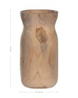 Citiku Hand Carved Teak Vase Natural