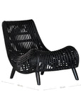 Handcrafted Rattan Congo Relax Lounge Chair Black - KULALA Living