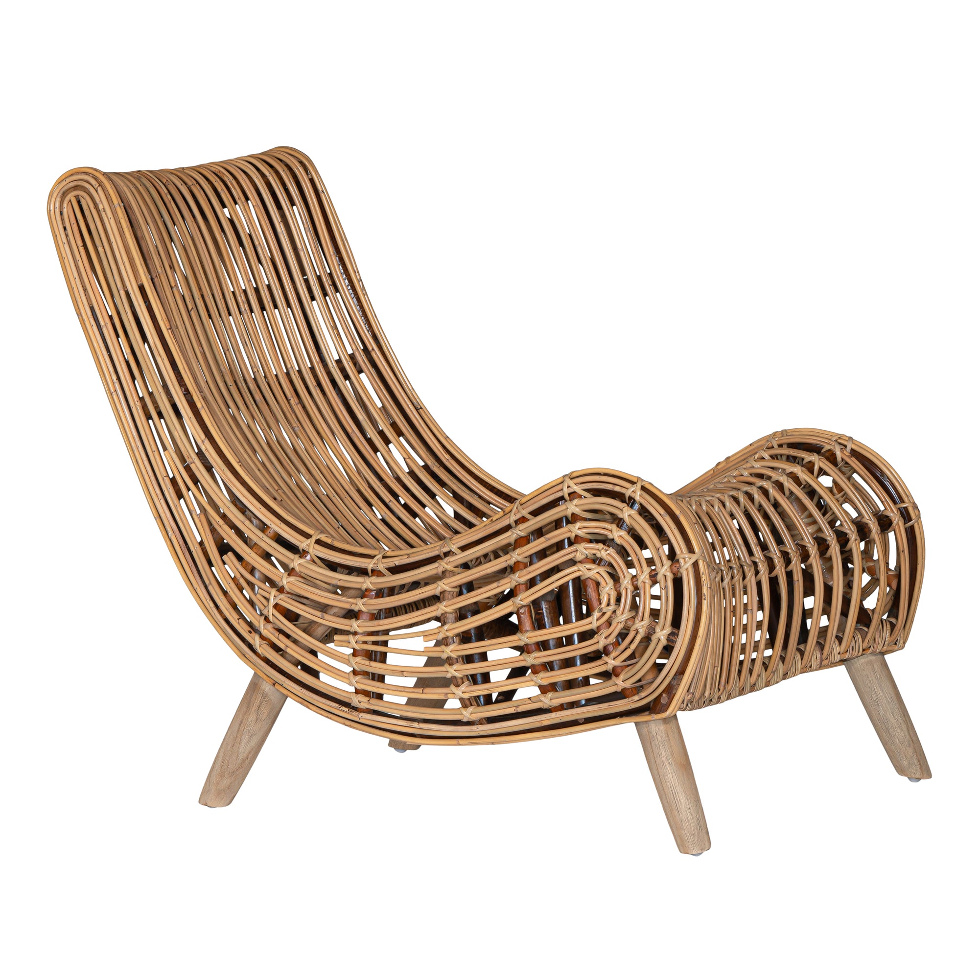 Handcrafted Rattan Congo Relax Lounge Chair Natural - KULALA Living