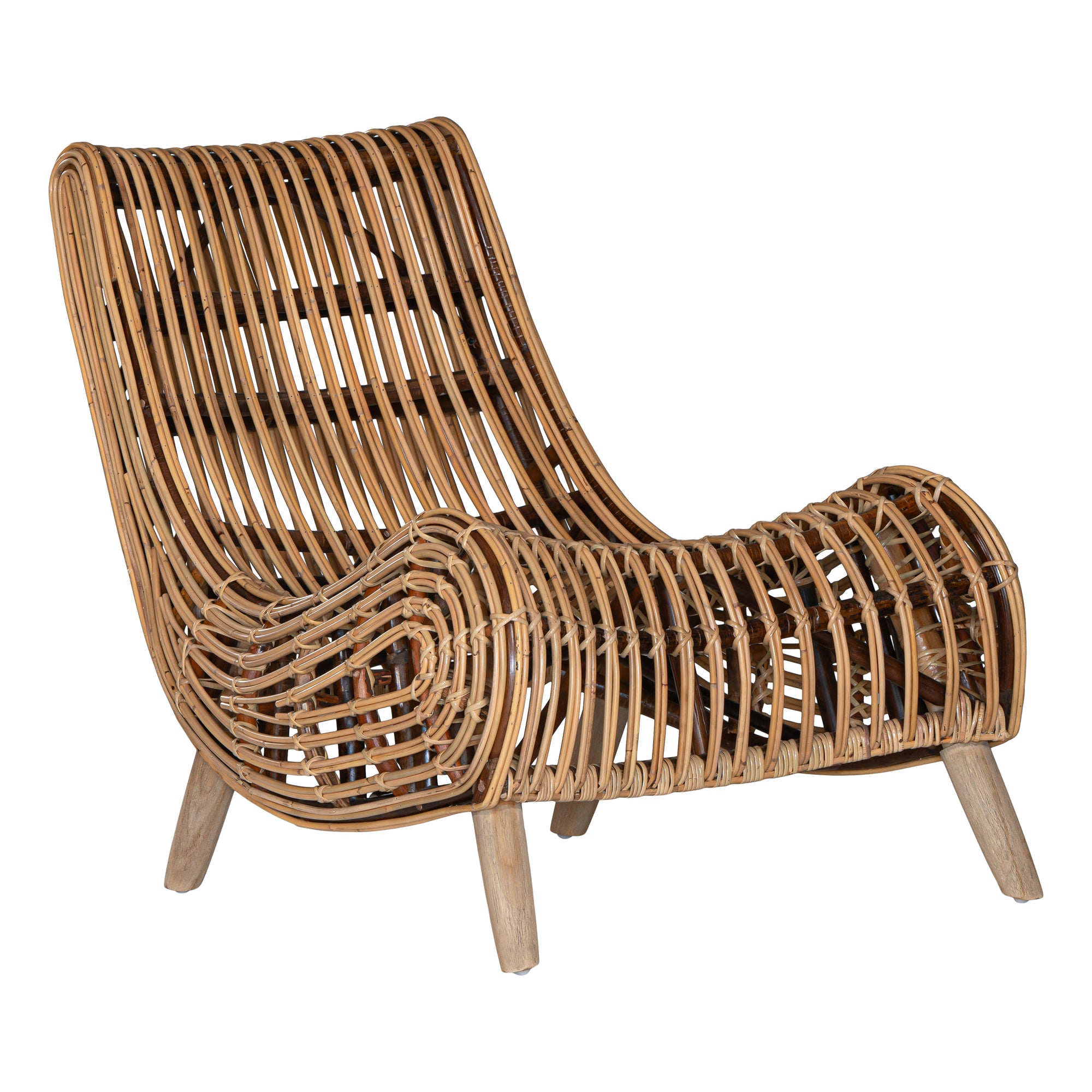 Handcrafted Rattan Congo Relax Lounge Chair Natural - KULALA Living