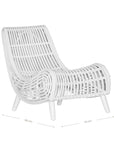 Handcrafted Rattan Congo Relax Lounge Chair White - KULALA Living