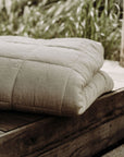 “Sable” Linen Quilted Coverlet