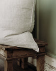 "Ink" Pinstripe Linen European Pillowcases