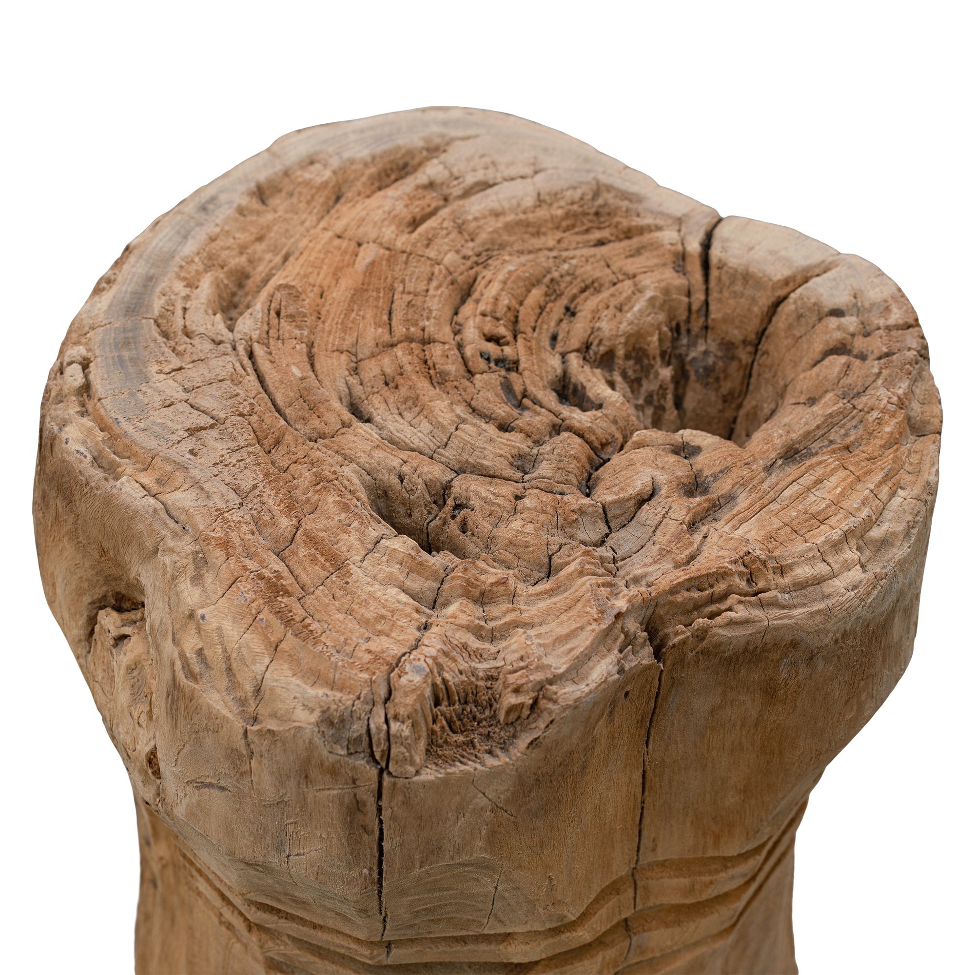 Kibale Hand Carved Timber Side Table Natural