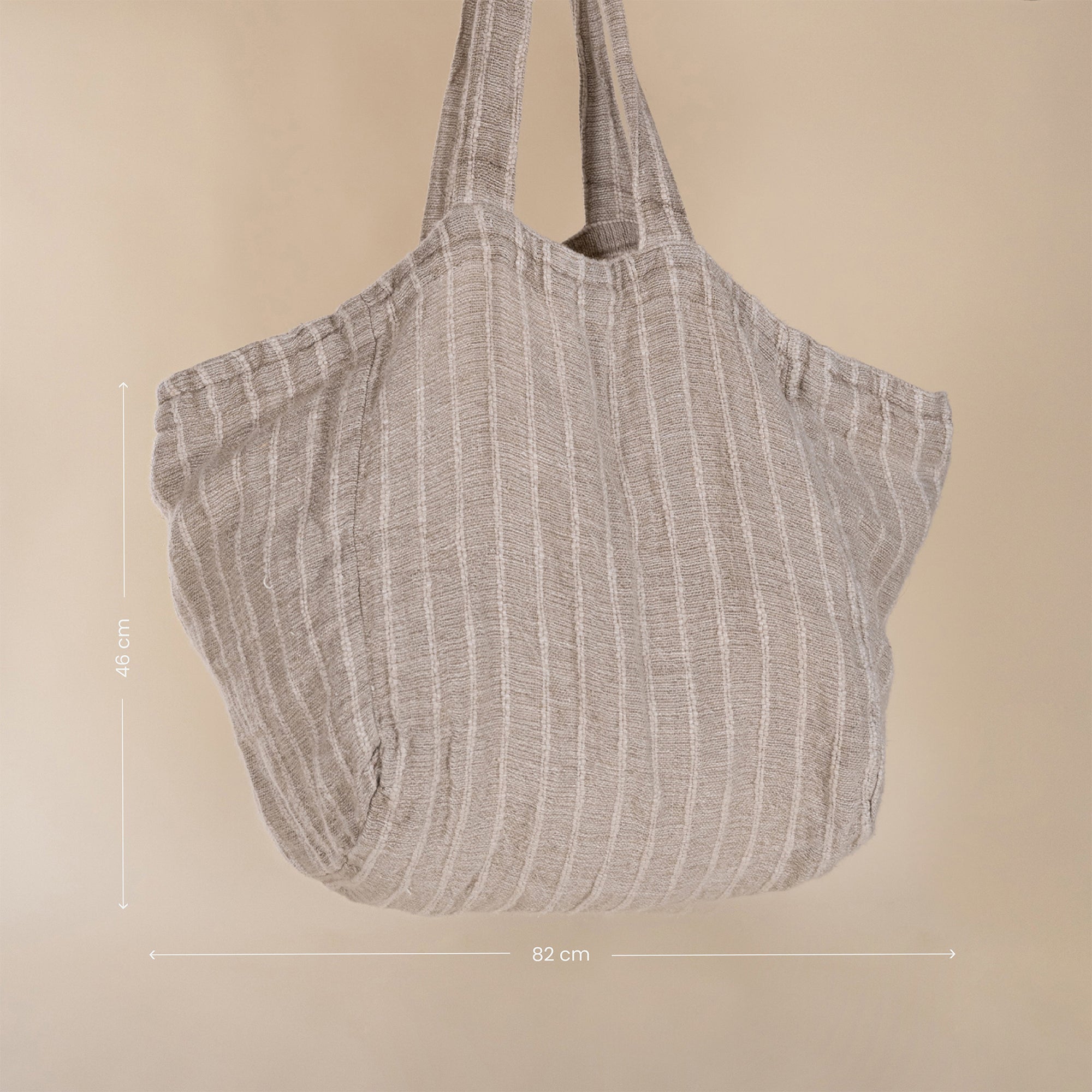 Handcrafted Linen Sade Tote Bag Natural - KULALA Living