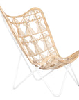 Hawa Rattan Butterfly Chair Natural & White - KULALA Living