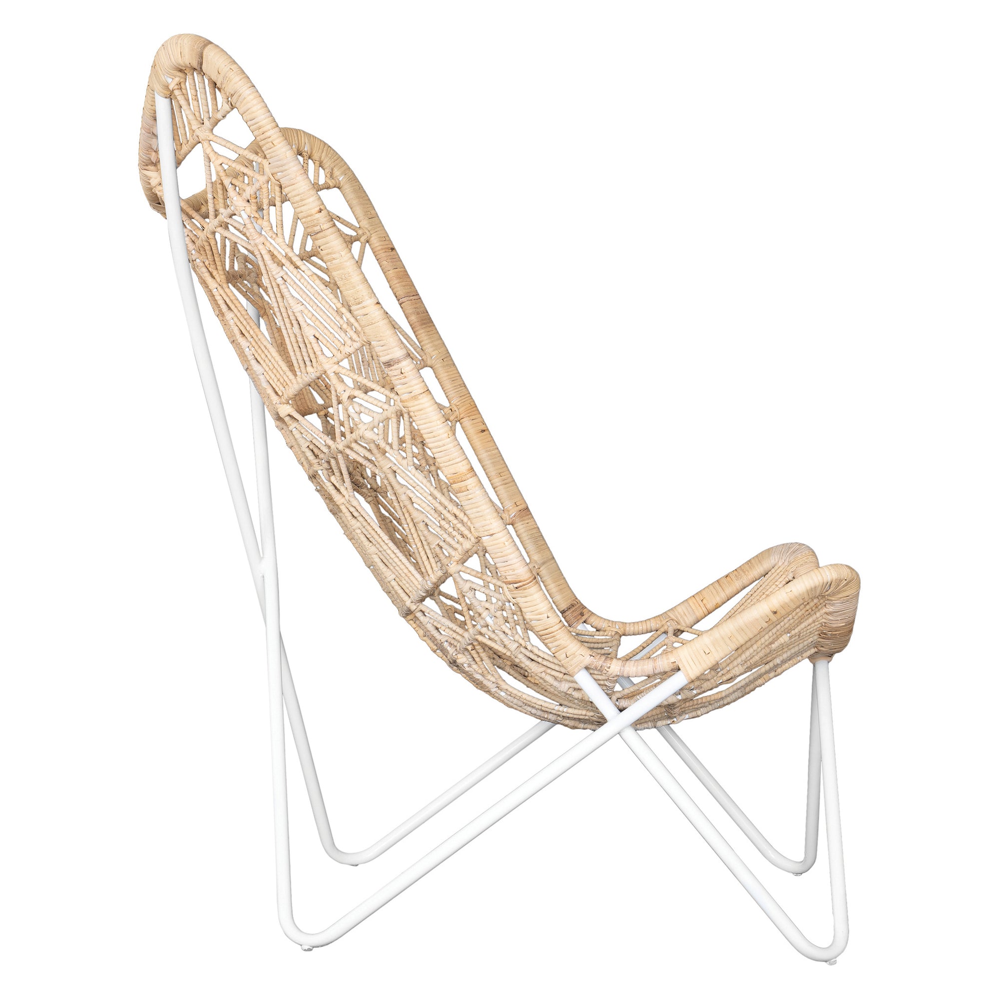 Hawa Rattan Butterfly Chair Natural &amp; White - KULALA Living