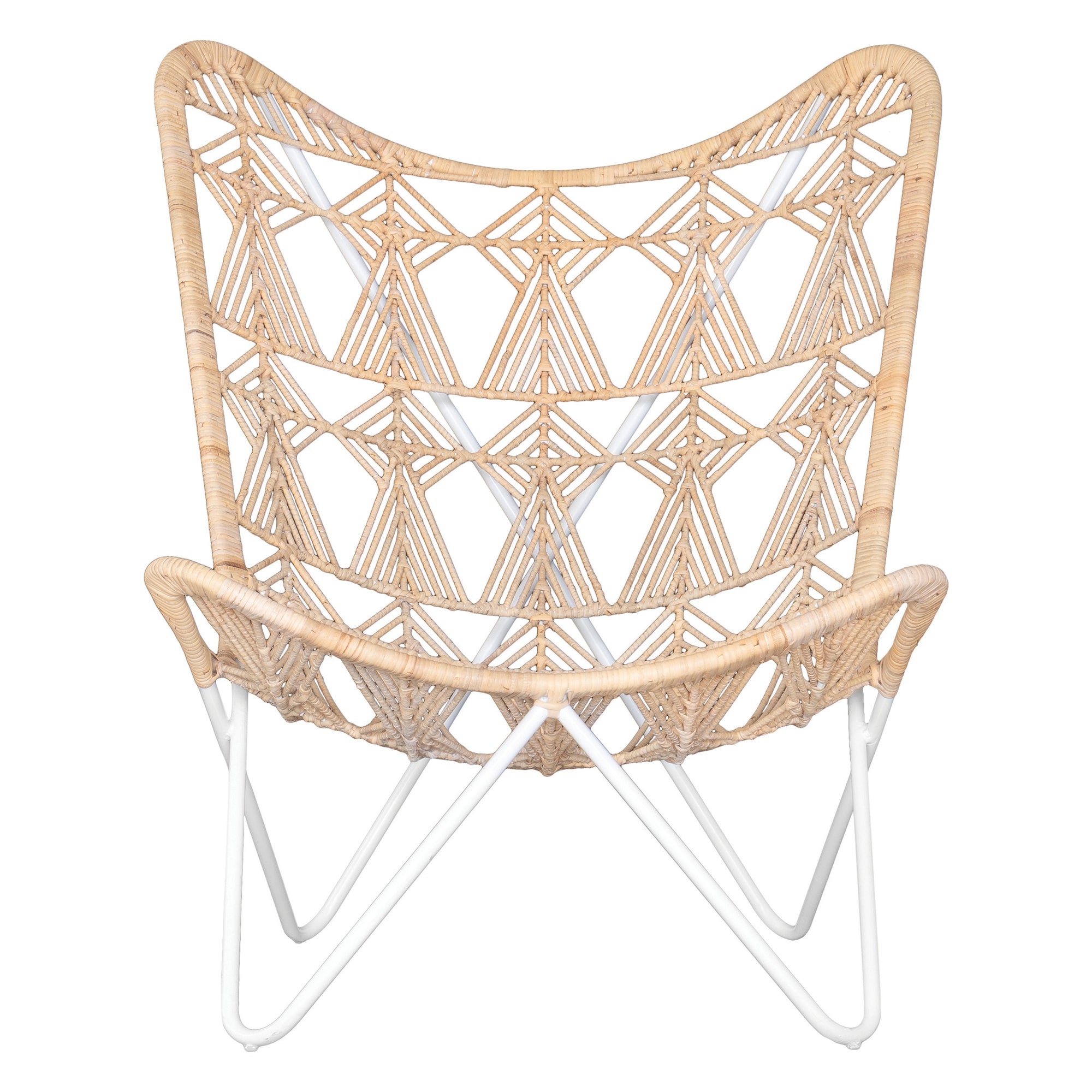 Hawa Rattan Butterfly Chair Natural &amp; White - KULALA Living