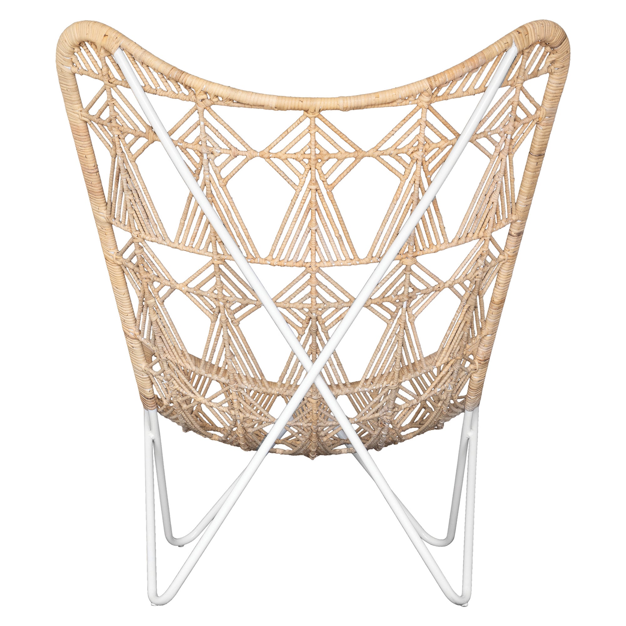 Hawa Rattan Butterfly Chair Natural &amp; White - KULALA Living