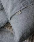 "Ink" Pinstripe Linen European Pillowcases - KULALA Living