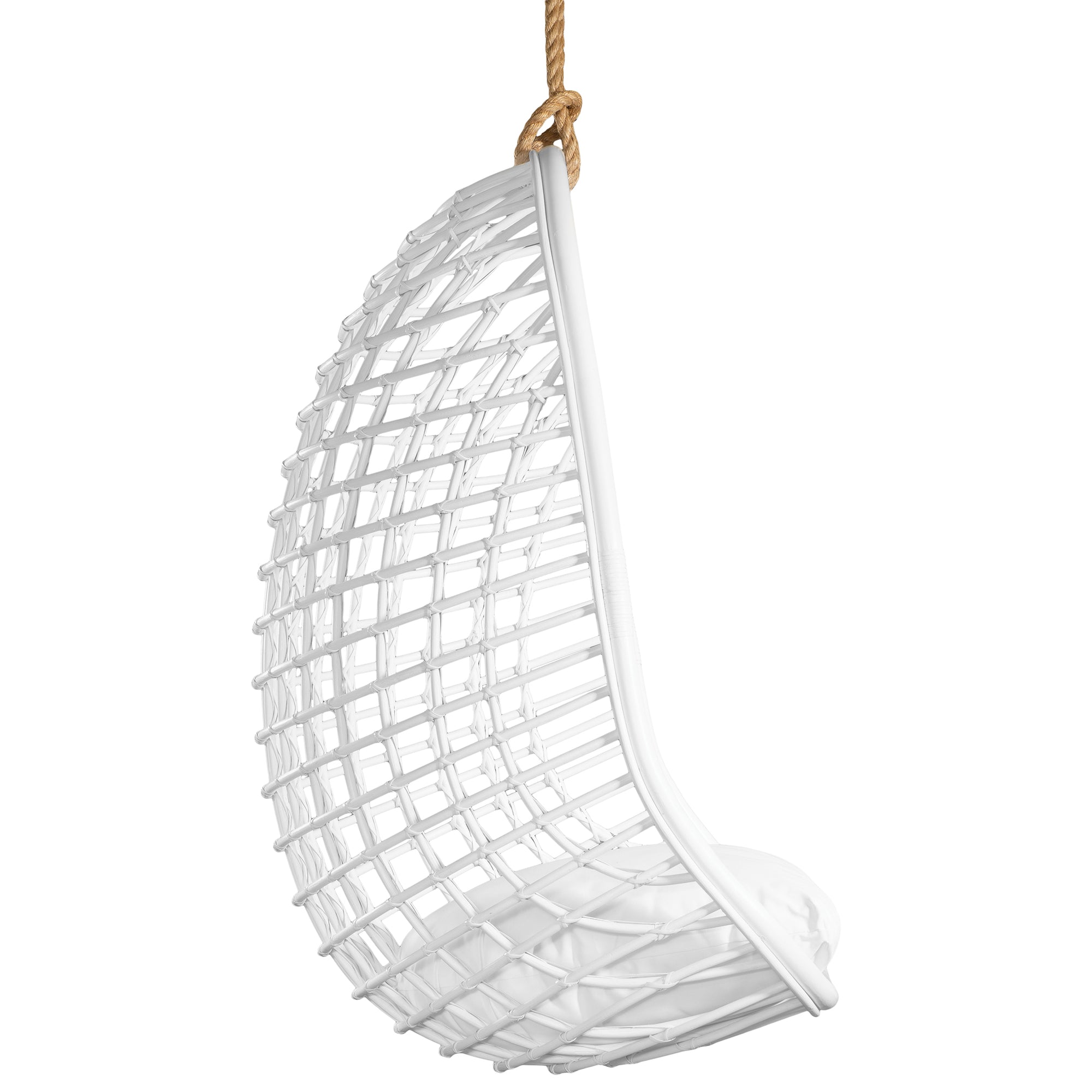 Mali White Rattan Hanging Chair