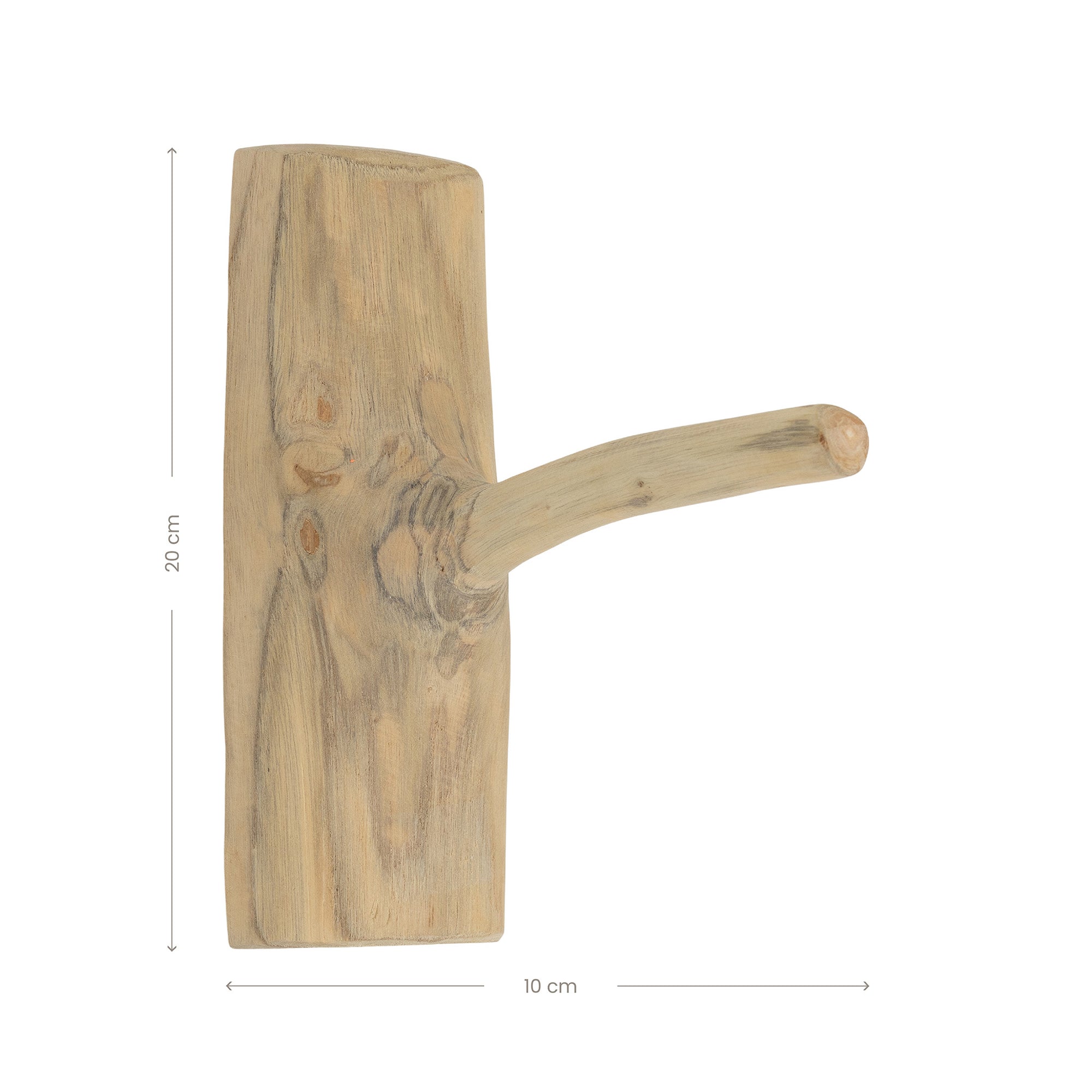 Intonga Teak branch Wall Hook Natural - KULALA Living