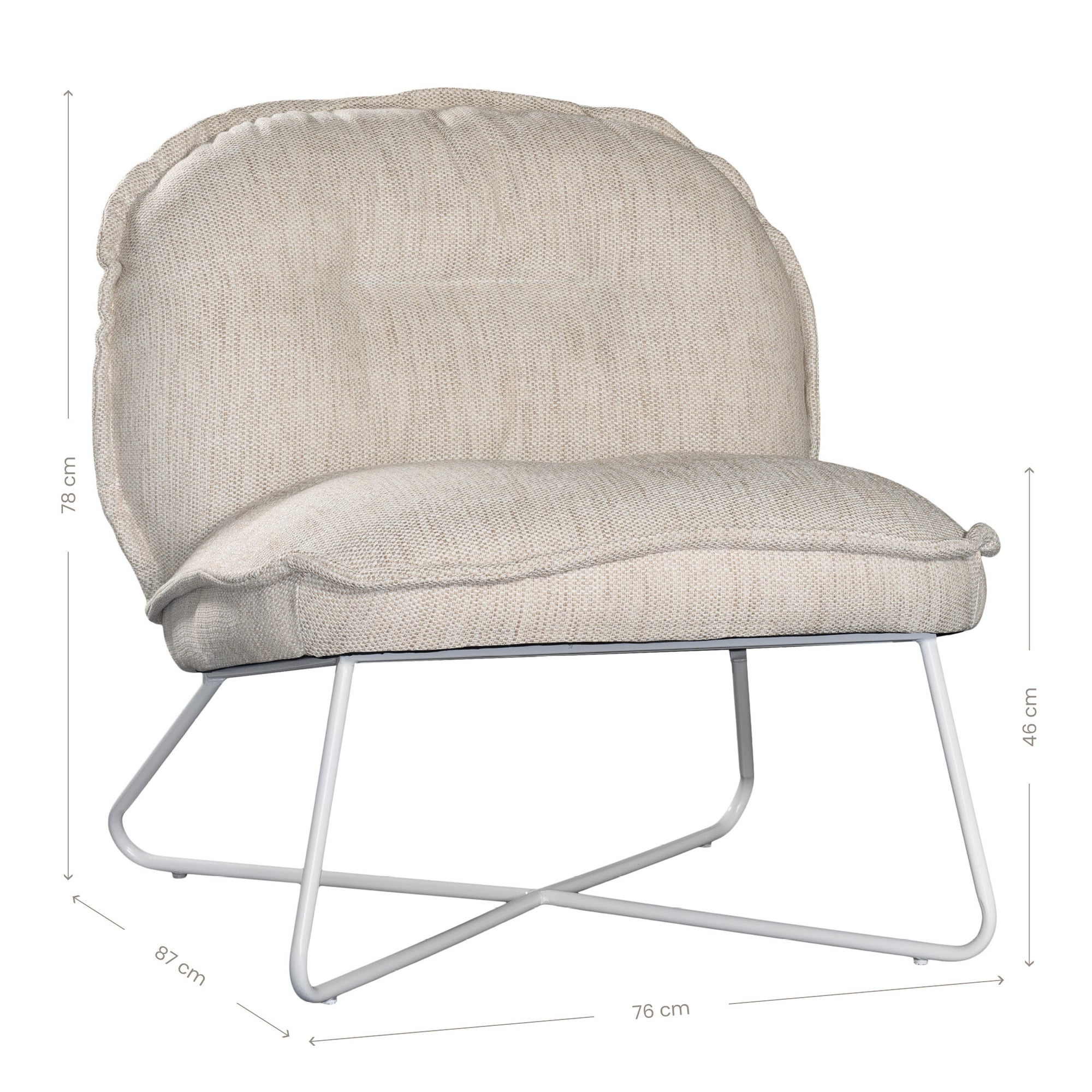 Jelani Fabric Occasional Chair Natural - KULALA Living