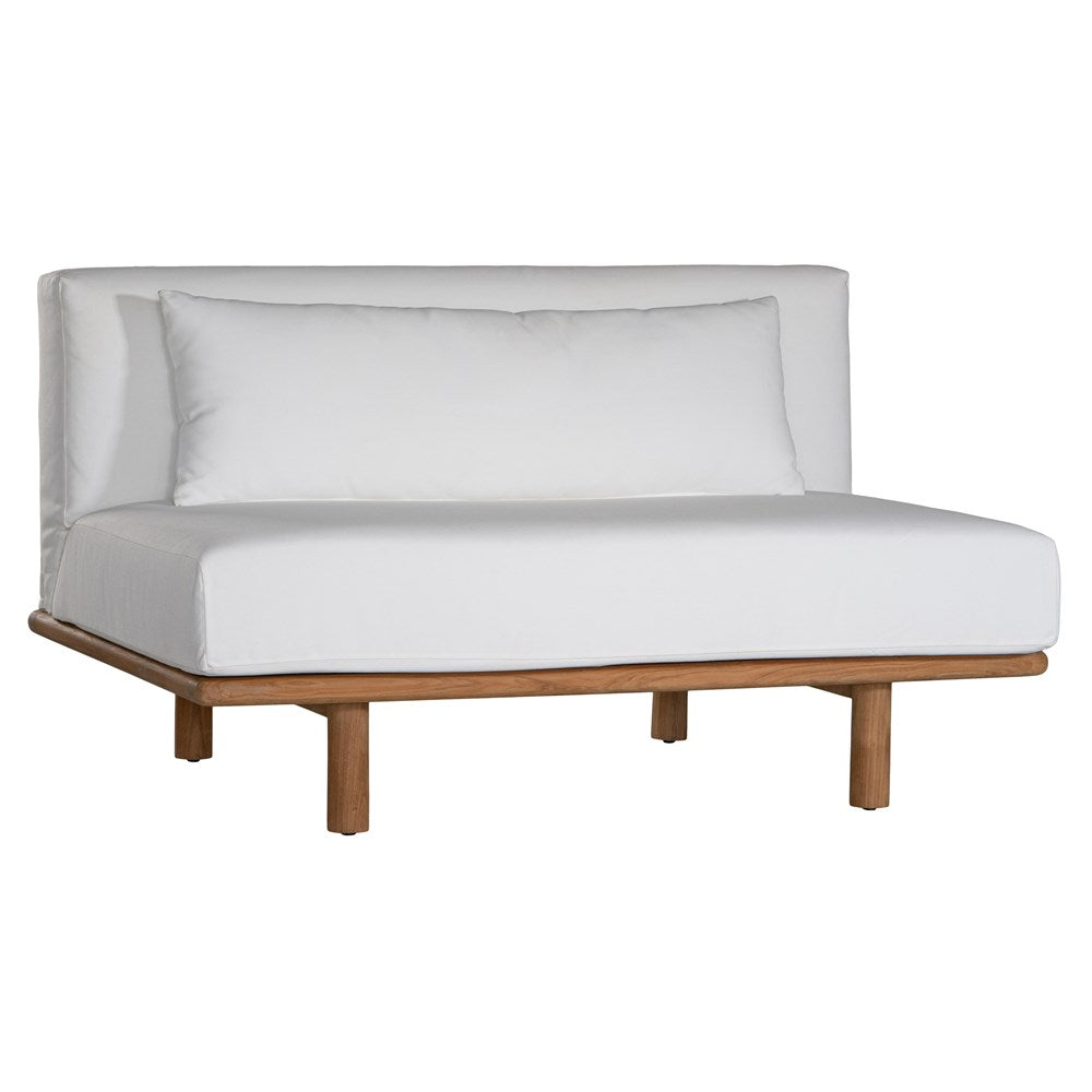 Jenelle Outdoor Teak Sofa Natural & White - KULALA Living