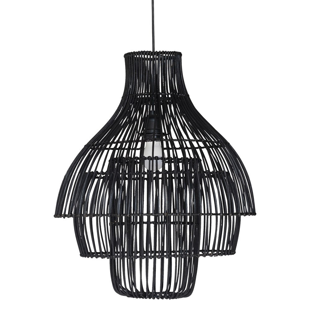 Juuma Rattan Pendant Black - KULALA Living