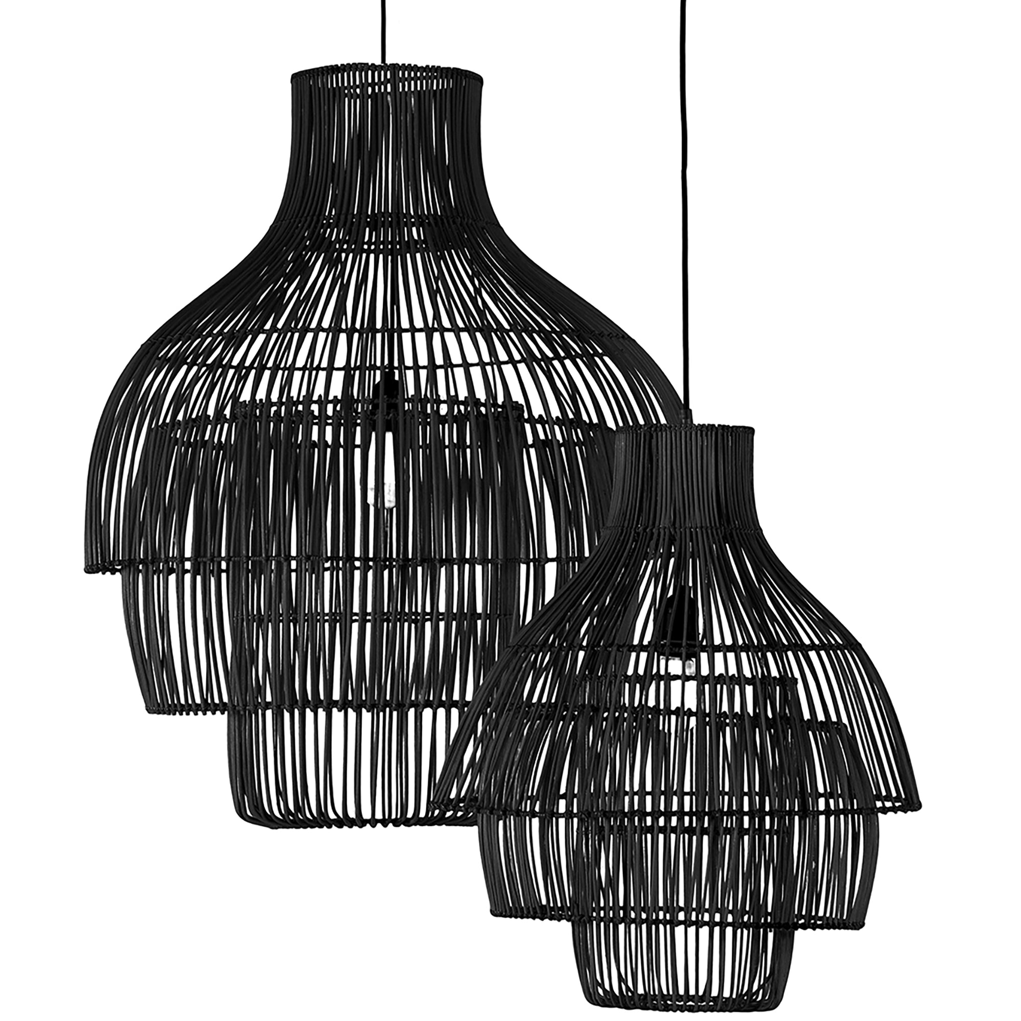 Juuma Rattan Pendant Black - KULALA Living