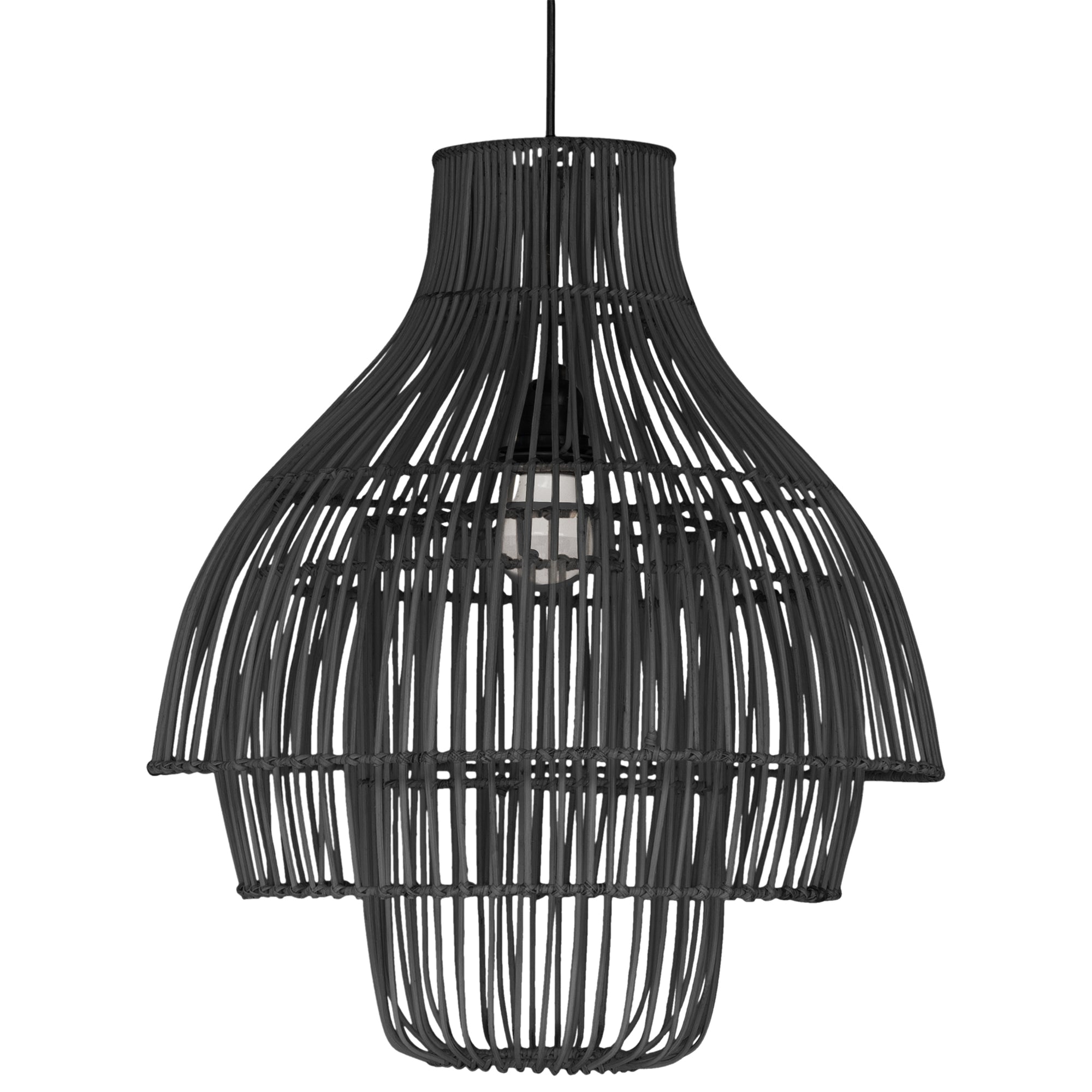 Juuma Rattan Pendant Black - KULALA Living