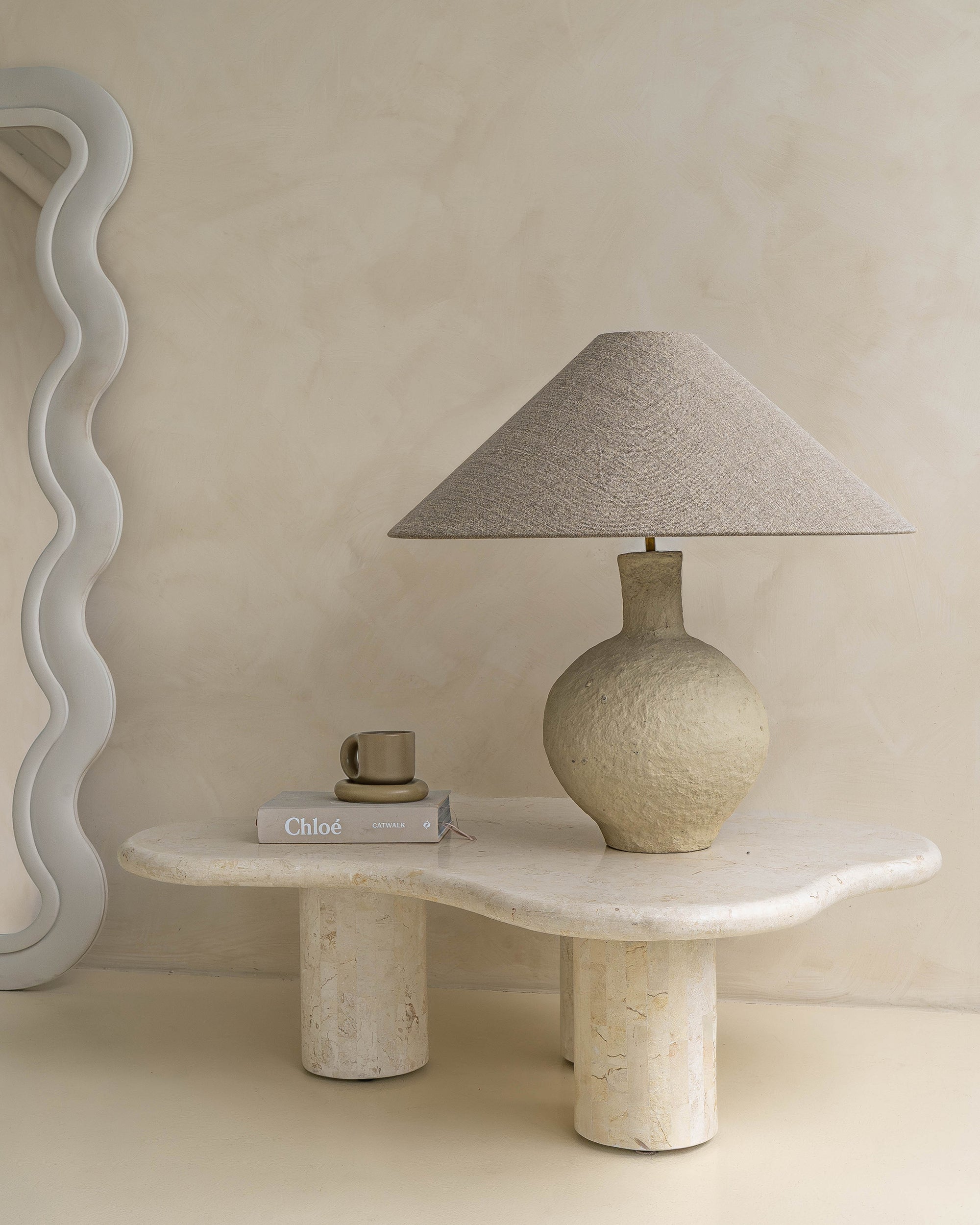 Mabira Paper Mache Table Lamp