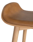 Kai Leather and Solid Oak Barstool - KULALA Living