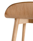 Kai Leather and Solid Oak Barstool - KULALA Living