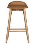 Kai Leather and Solid Oak Barstool