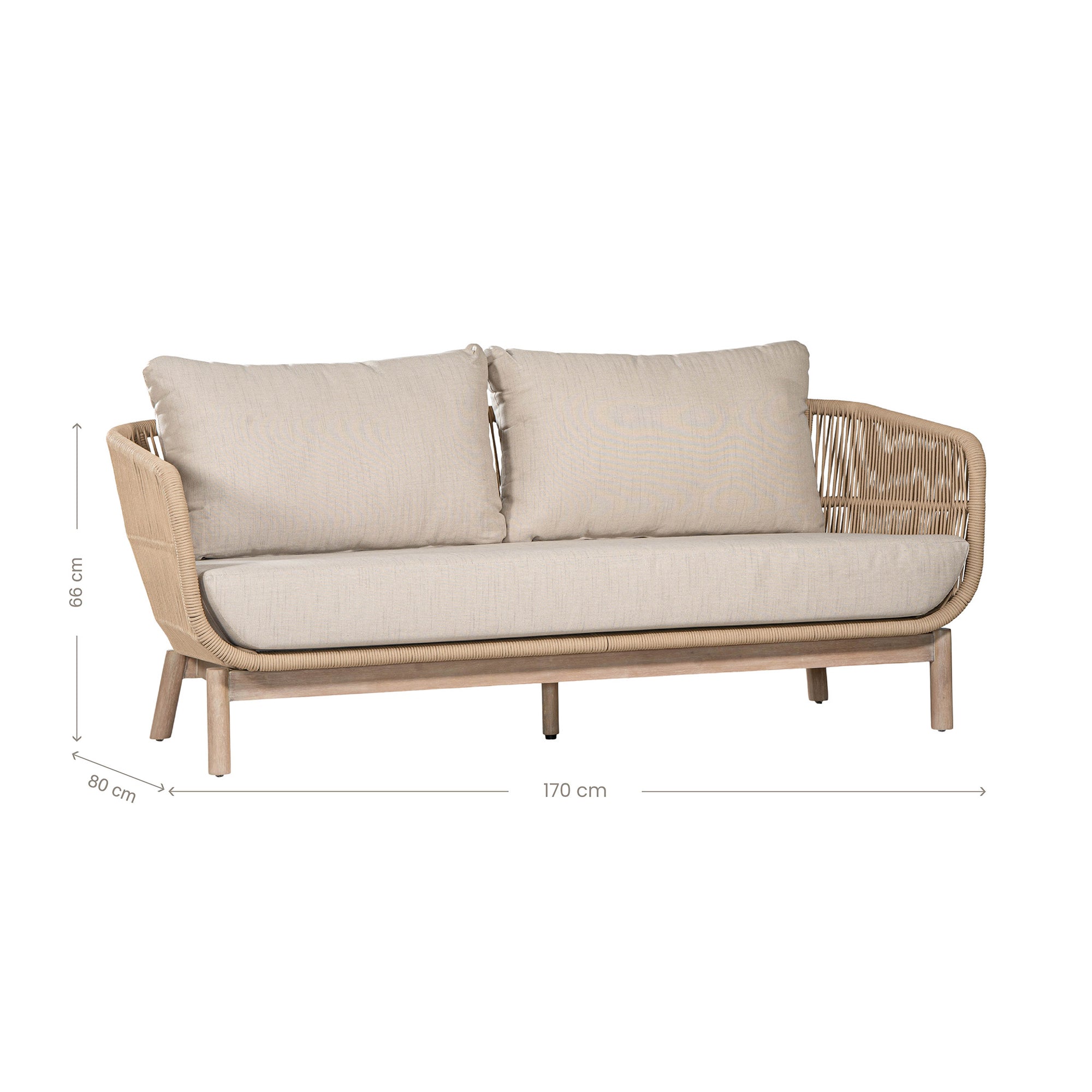 Karula Outdoor Rope Two Seater Sofa Natural - KULALA Living