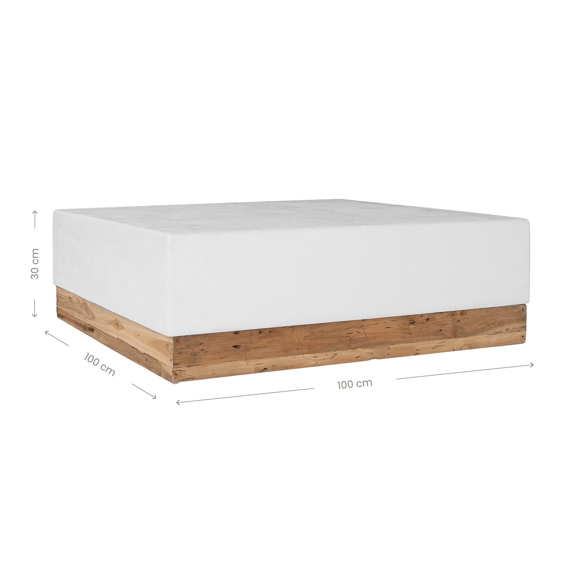 Kassala Luxe Timber and Cement Coffee Table - KULALA Living