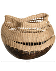 Khioni Handwoven Rattan Basket - Wide