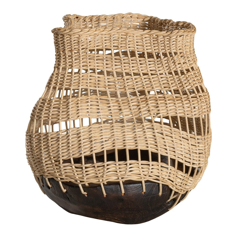 Khioni Handwoven Rattan Basket - Tall - KULALA Living