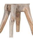 Kosi Hand-Carved Teak Root Stool Natural - KULALA Living