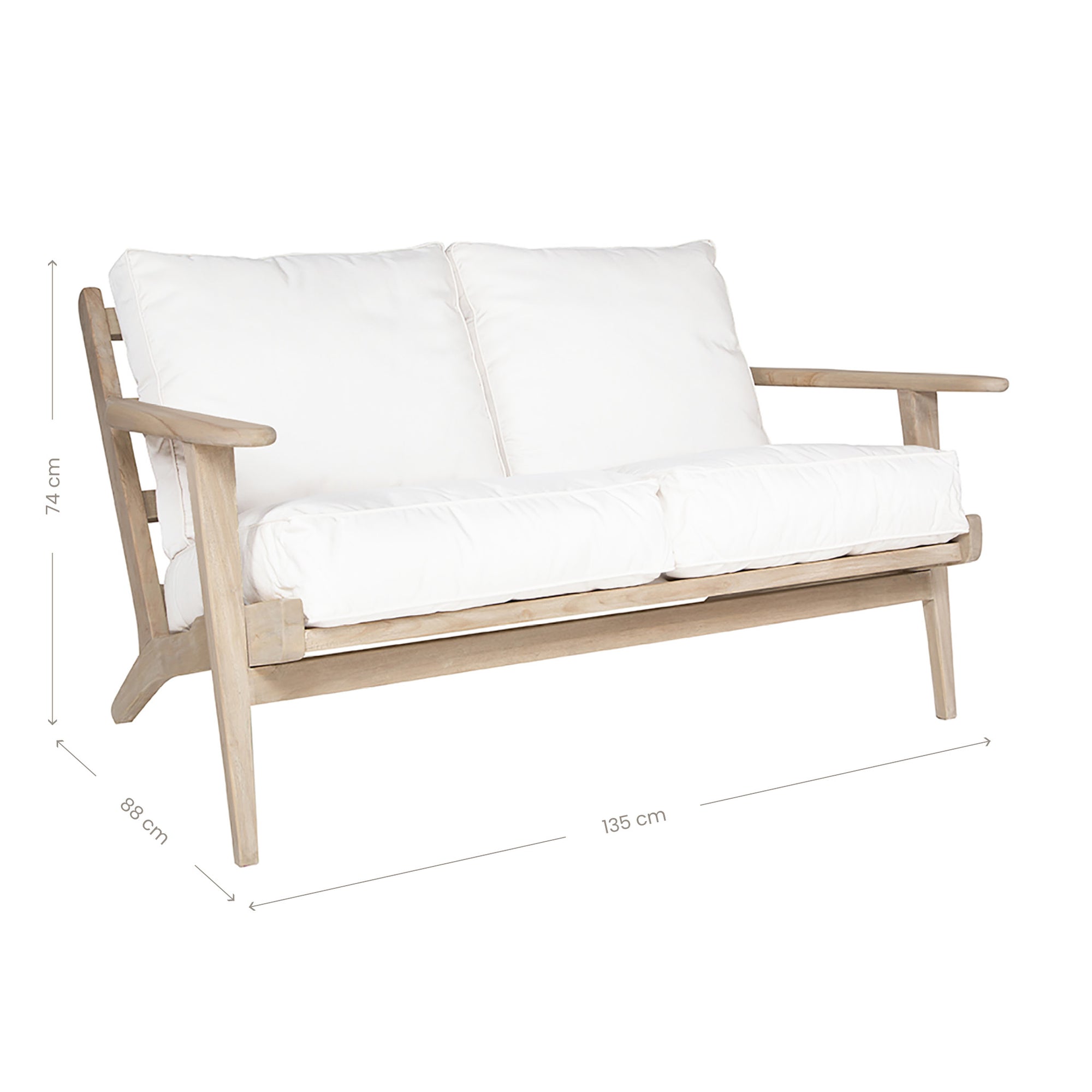 Lakeside Two Seater Timber Sofa - KULALA Living