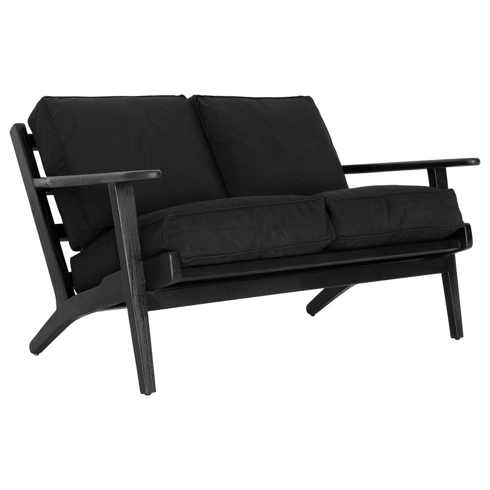 Lakeside Black Timber Two Seater Sofa - KULALA Living