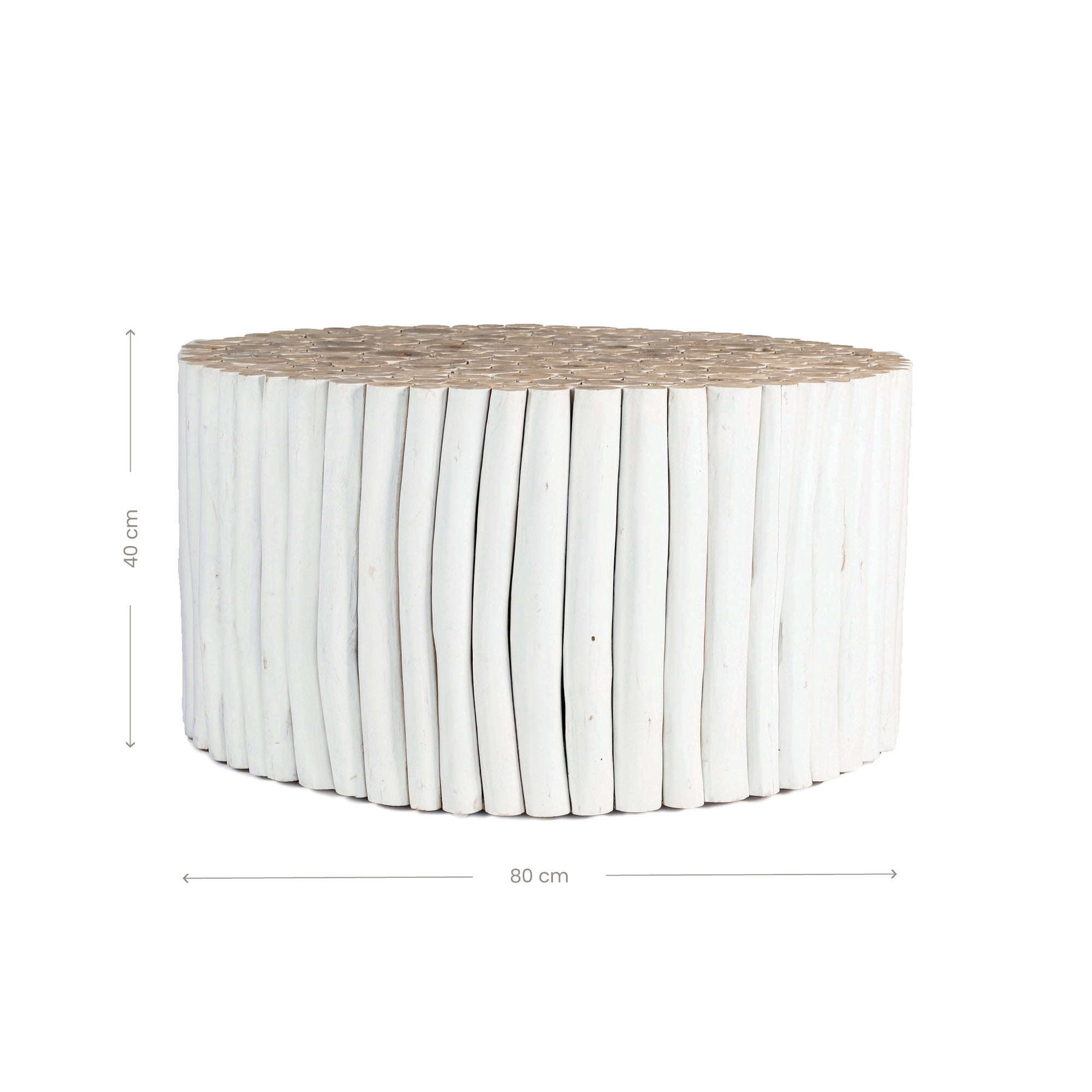 Latte Teak Branch Coffee Table White - KULALA Living