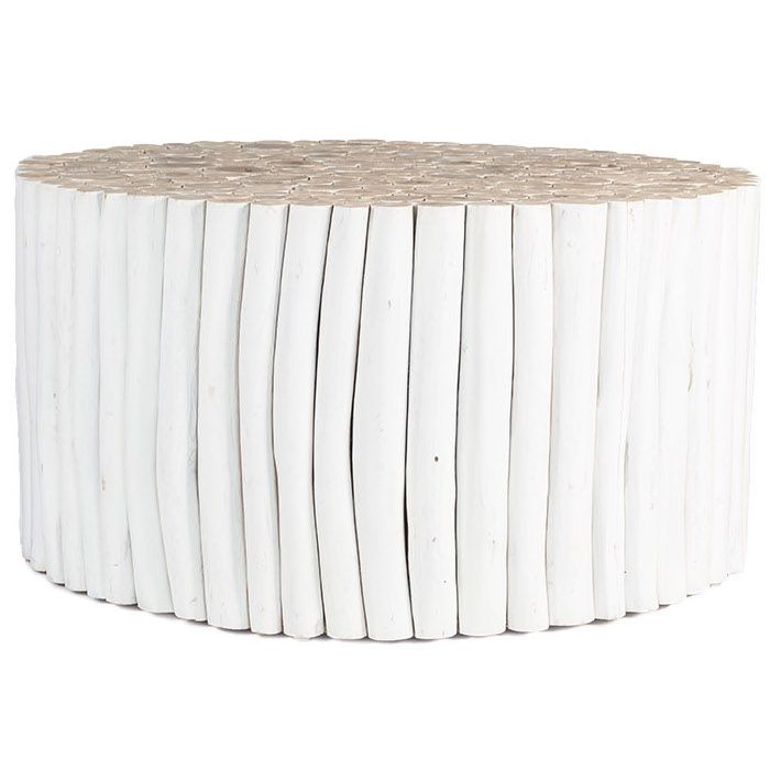 Latte Teak Branch Coffee Table White - KULALA Living