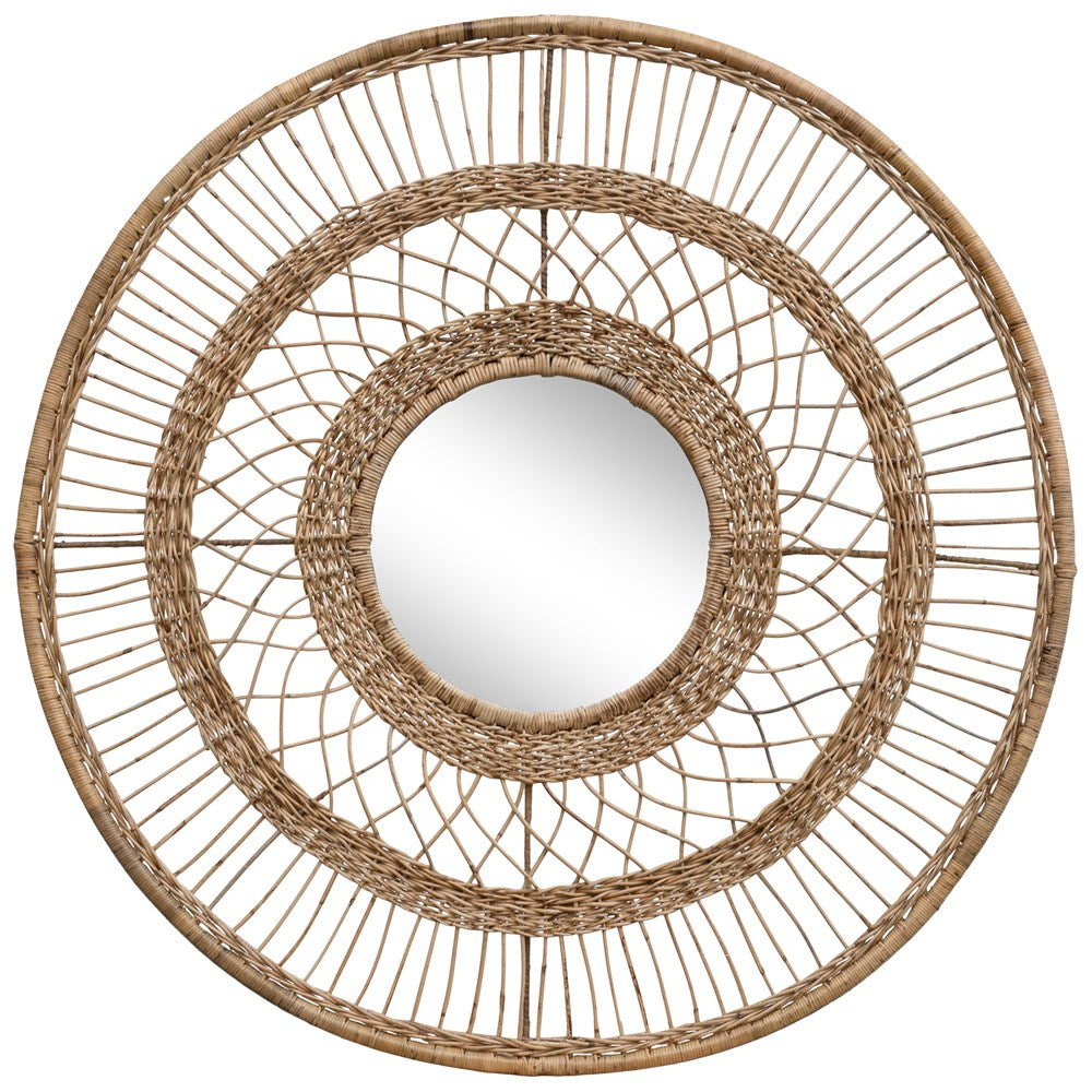 Layla Handwoven Rattan Mirror Natural - KULALA Living