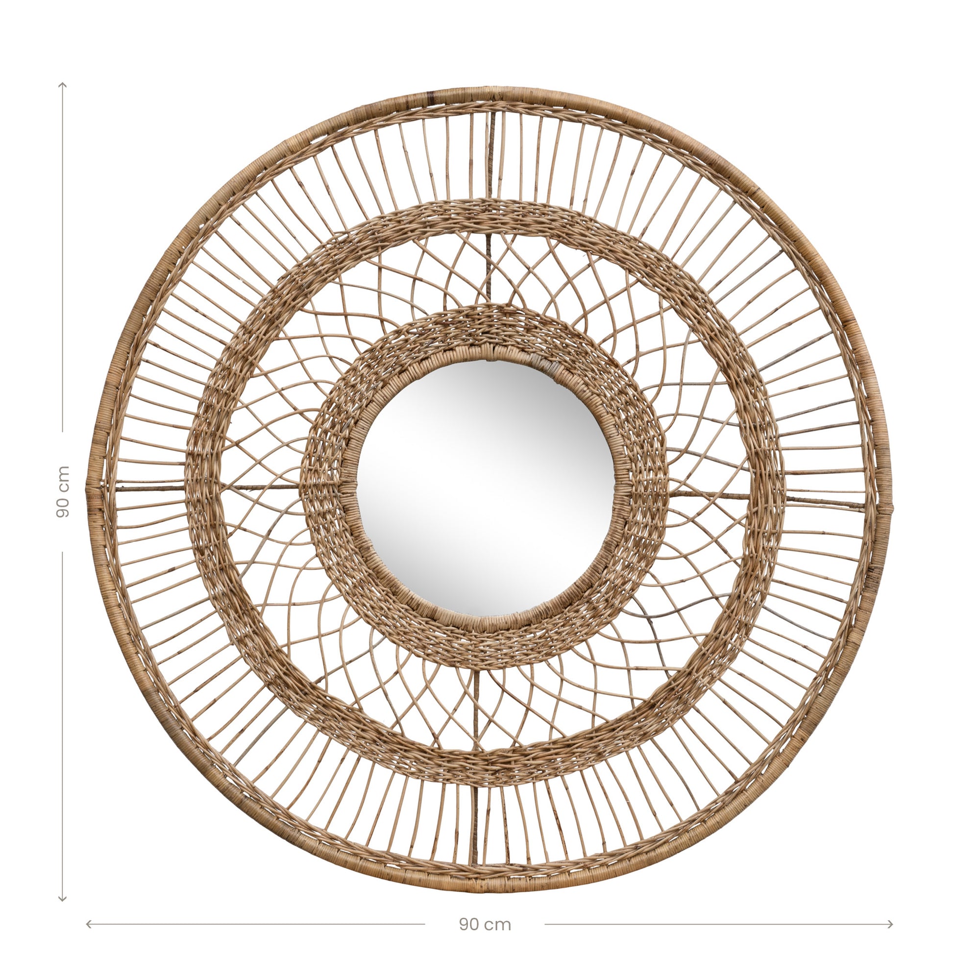 Layla Handwoven Rattan Mirror Natural - KULALA Living