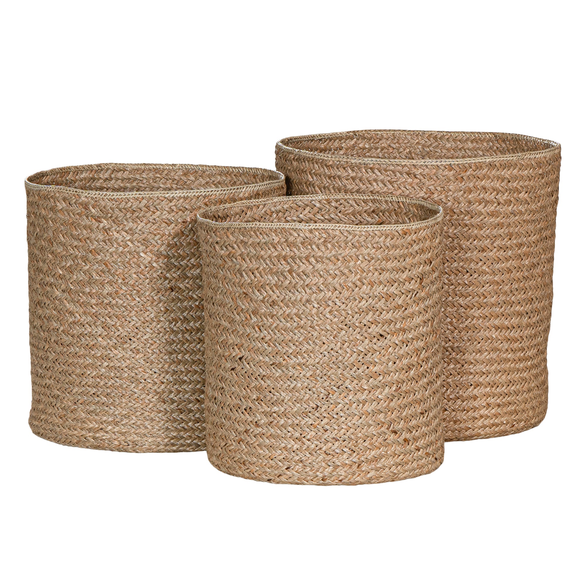 Lemba Handwoven Mendong Grass Weave Baskets (Set of Three) - KULALA Living