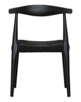 Amara Timber & Rattan Dining Chair | Black