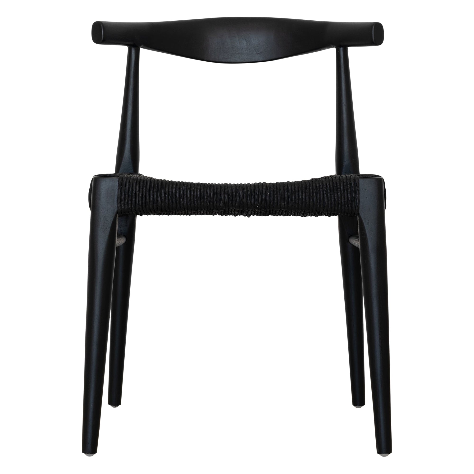 Amara Timber &amp; Rattan Dining Chair | Black