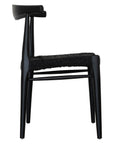 Amara Timber & Rattan Dining Chair | Black