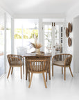 Makena Teak & Rattan Dining Chair | Natural