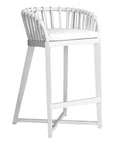 Makena Teak & Rattan Barchair White - KULALA Living